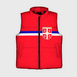 Женский жилет Сборная Сербии, цвет: 3D-черный