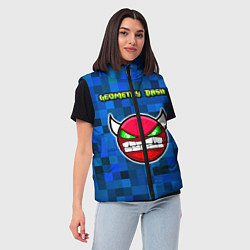 Женский жилет Geometry Dash, цвет: 3D-красный — фото 2