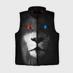 Женский жилет ЛЕВ - НЕОНОВЫЕ ГЛАЗА, цвет: 3D-красный