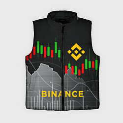 Женский жилет BINANCE БИНАНС ГРАФИК, цвет: 3D-черный