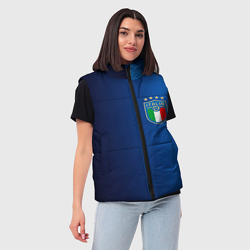 Женский жилет Сборная Италии / 3D-Черный – фото 3