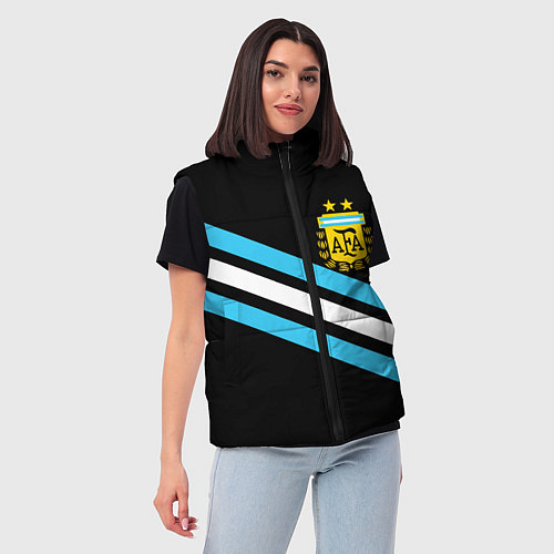 Женский жилет Сборная Аргентины / 3D-Черный – фото 3