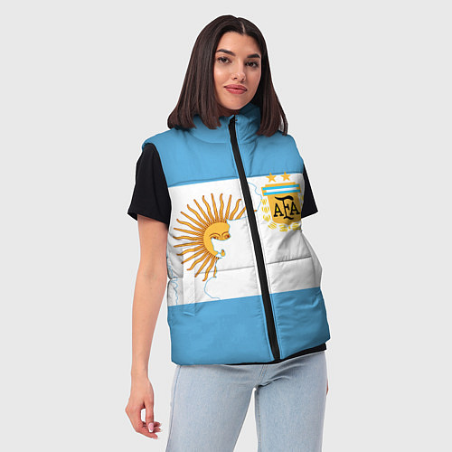 Женский жилет Сборная Аргентины / 3D-Черный – фото 3