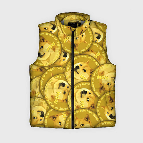 Женский жилет DOGECOIN DOGE ДОГИКОИН / 3D-Светло-серый – фото 1