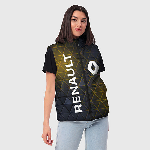 Женский жилет RENAULT РЕНО ЖЕЛТАЯ ГЕОМЕТРИЯ / 3D-Светло-серый – фото 3