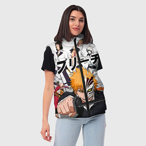 Женский жилет Bleach главные герои / 3D-Черный – фото 3