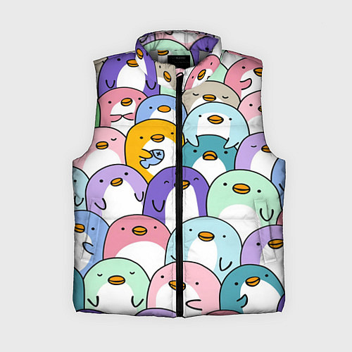 Женский жилет Пингвины / 3D-Светло-серый – фото 1