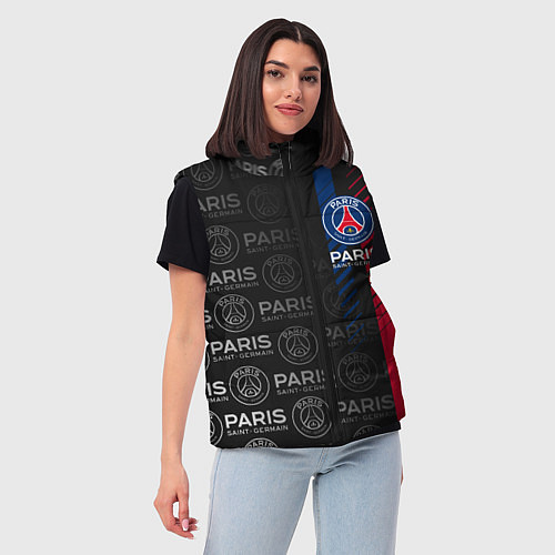 Женский жилет ФК ПСЖ PARIS SAINT GERMAIN / 3D-Черный – фото 3