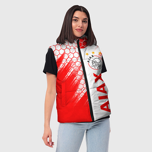 Женский жилет FC AJAX AMSTERDAM ФК АЯКС / 3D-Светло-серый – фото 3