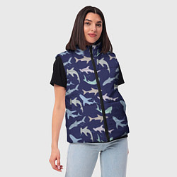 Женский жилет Акулы разные, цвет: 3D-светло-серый — фото 2