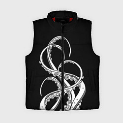 Женский жилет Octopus Black and White, цвет: 3D-красный