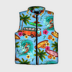 Женский жилет Пальмы, волны, серфинг