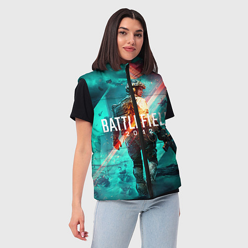 Женский жилет Баттлфилд 2042 / 3D-Черный – фото 3