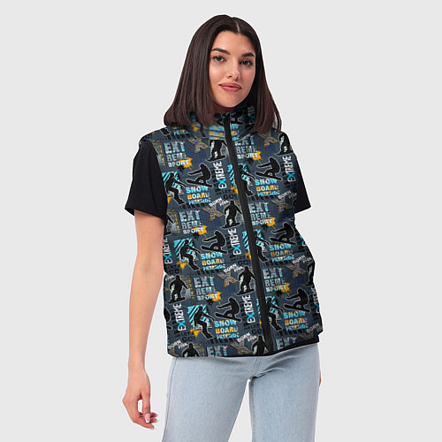 Женский жилет SNOWBOARD / 3D-Черный – фото 3