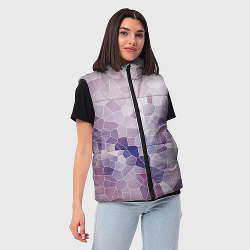 Женский жилет Узор Мозаика / 3D-Светло-серый – фото 3