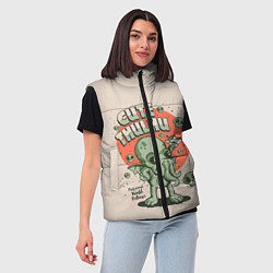 Женский жилет Милый Ктулху, цвет: 3D-черный — фото 2