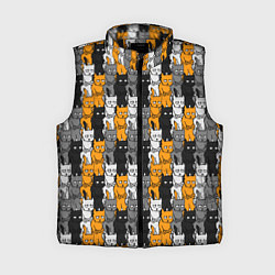 Женский жилет Злые Коты, цвет: 3D-черный