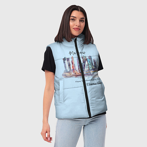 Женский жилет Москва-Сити / 3D-Черный – фото 3
