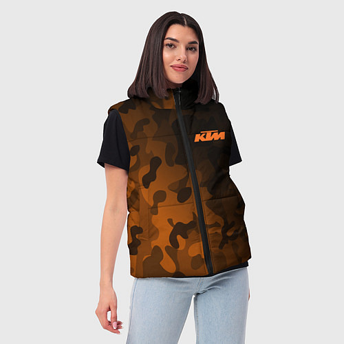 Женский жилет KTM КТМ CAMO RACING / 3D-Черный – фото 3