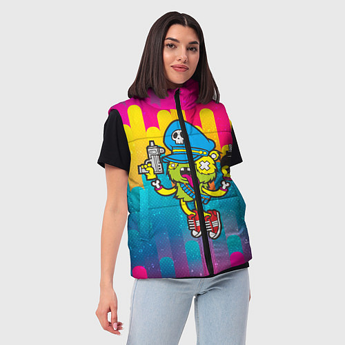 Женский жилет Crazy Bomberman / 3D-Красный – фото 3
