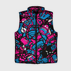 Женский жилет Мультяшные кислотные картинки