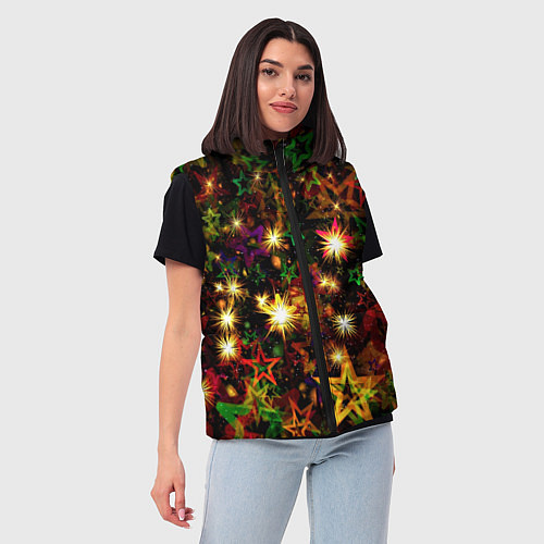 Женский жилет Яркий день / 3D-Черный – фото 3