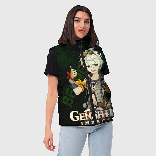 Женский жилет Беннетт Genshin Impact / 3D-Красный – фото 3