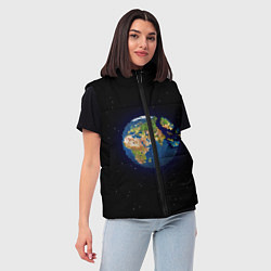 Женский жилет Разрушение земли!, цвет: 3D-светло-серый — фото 2