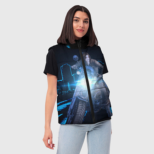 Женский жилет Баджи На Байке / 3D-Черный – фото 3