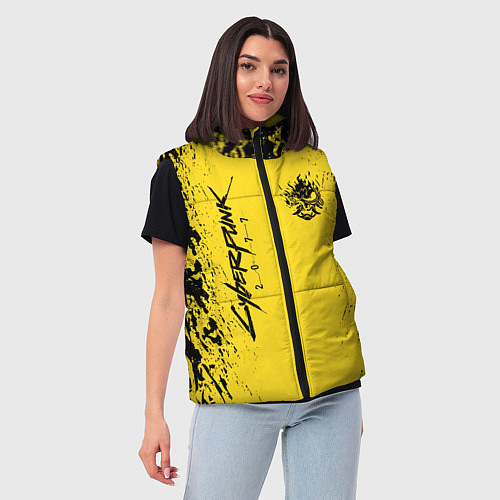 Женский жилет CYBERPUNK 2077 КИБЕРПАНК 2077 / 3D-Черный – фото 3