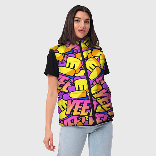 Женский жилет ROBLOX РОБЛОКС YEET / 3D-Черный – фото 3