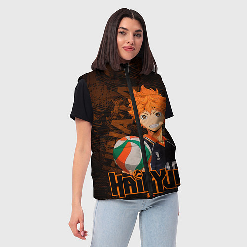 Женский жилет Хината Волейбол / 3D-Черный – фото 3