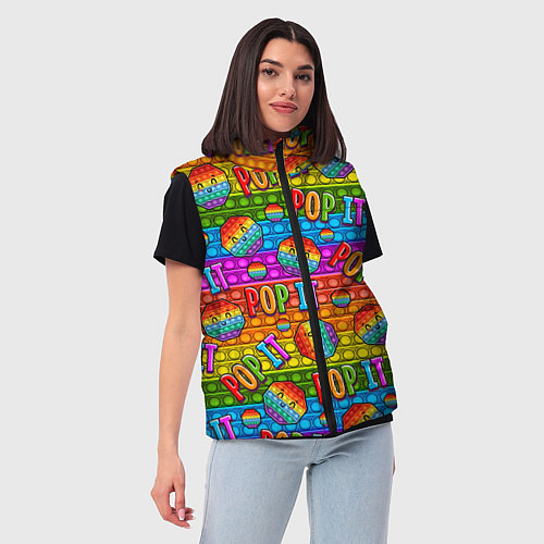 Женский жилет POP IT SMILE ПОП ИТ ПУПЫРКА / 3D-Красный – фото 3