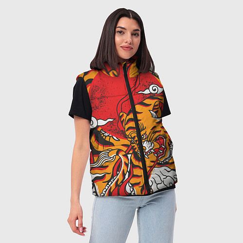 Женский жилет Год тигра / 3D-Черный – фото 3