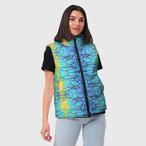 Женский жилет Психоделика / 3D-Черный – фото 3