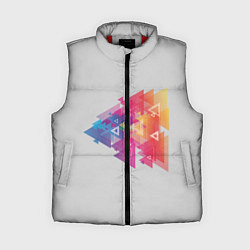 Женский жилет Цветные треугольники, цвет: 3D-красный