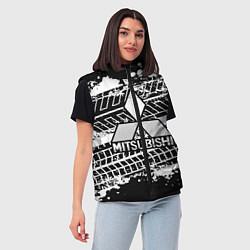 Женский жилет MITSUBISHI СЛЕДЫ ШИН, цвет: 3D-светло-серый — фото 2