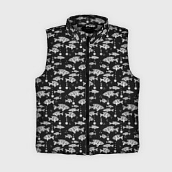 Женский жилет Узор для рыбака, цвет: 3D-светло-серый