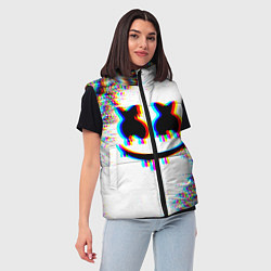 Женский жилет MARSHMELLOW GLITCH, цвет: 3D-черный — фото 2