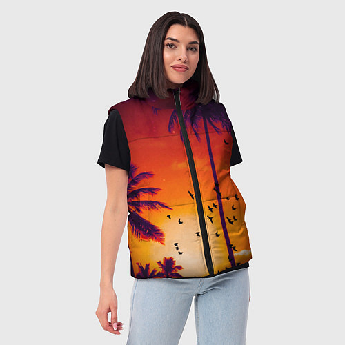 Женский жилет РАЙСКОЕ НАСЛАЖДЕНИЕ / 3D-Красный – фото 3