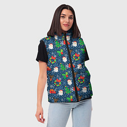 Женский жилет Праздник Новый Год, цвет: 3D-красный — фото 2