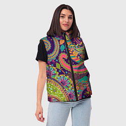 Женский жилет Яркий красочный узор, цвет: 3D-светло-серый — фото 2