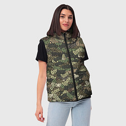 Женский жилет Именной камуфляж Олег, цвет: 3D-красный — фото 2