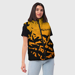 Женский жилет ВОРОНЫ ХЕЛЛОУИН CROWS HALLOWEEN, цвет: 3D-красный — фото 2
