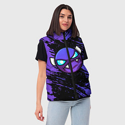 Женский жилет Geometry Dash, цвет: 3D-светло-серый — фото 2