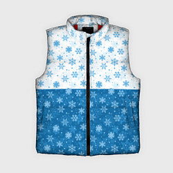 Женский жилет Светло-Тёмные Снежинки, цвет: 3D-красный