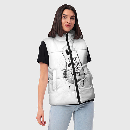 Женский жилет Добродушное приведение белый, полиэстер / 3D-Светло-серый – фото 3