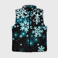 Женский жилет Космические снежинки