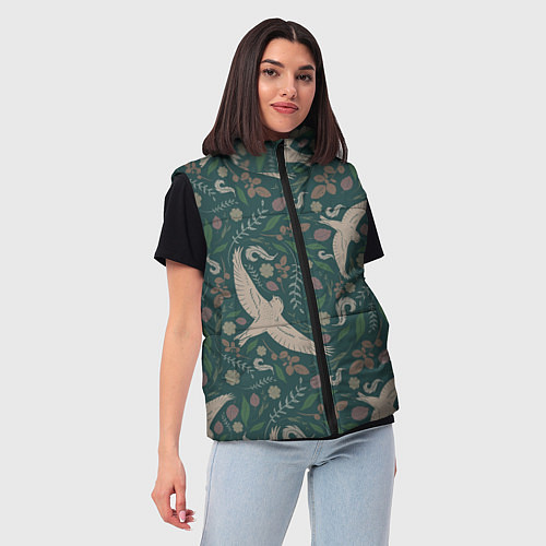 Женский жилет Ласточкина политра / 3D-Красный – фото 3