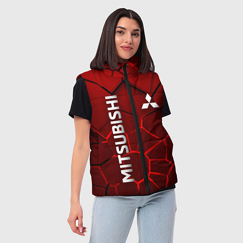 Женский жилет Митсубиси 3D плиты / 3D-Черный – фото 3